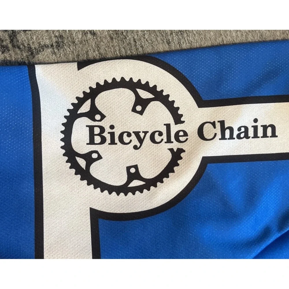 Vermarc Cycling Jacket Mens M Blue Yellow Full Zip Lined 3-Pocket Pro Style LOON